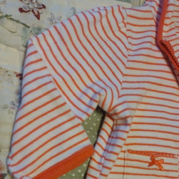 Carter's Pink and Orange Striped Hoodie - Picture 4 of 8